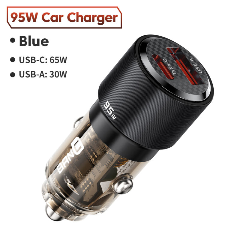 BanC 95W Car USB C + A Charger (Fast Charge)